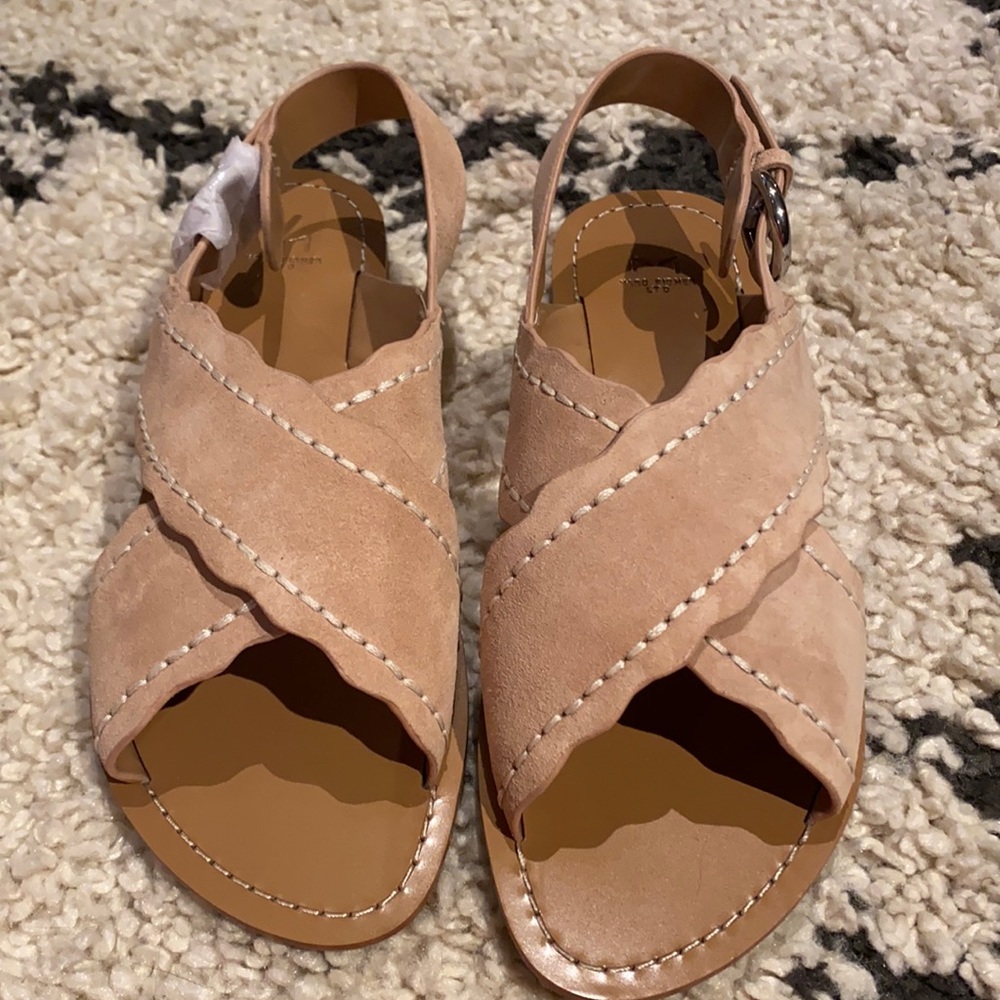 NWT tan suede sandals